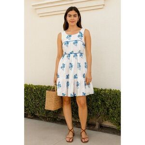 Jacquie the Label Daelyn Embroidered Flare Mini Dress Brunch Summer size S NWT